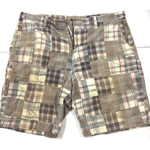 Sonoma Shorts Mens Size 40 Brown and Tan Plaid